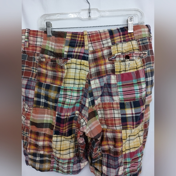 2/$30 J CREW Men's Colorful Patchwork Plaid Shorts (#566) - Picture 8 of 10